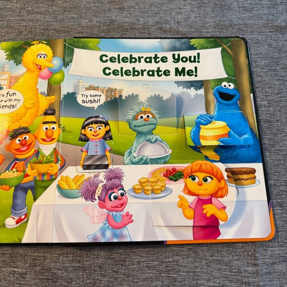 Book: "Celebrate You, Celebrate Me" a Sesame Street board book with 15 flaps - Picture 5 of 6